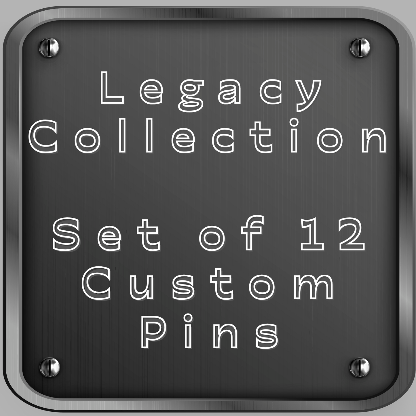 3" Set of 12 Legacy Line Custom Round Pins