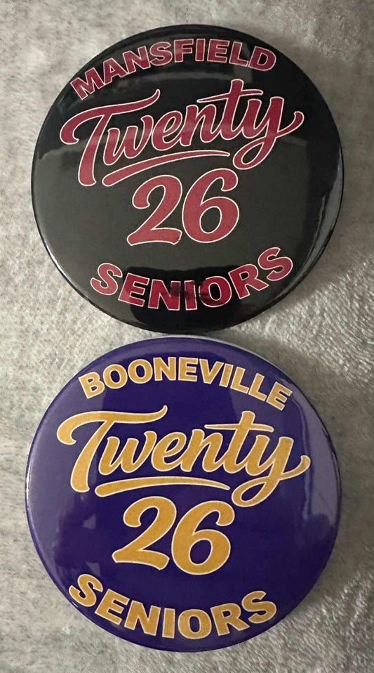 CUSTOM NAME Senior 26' School Spirit Pin