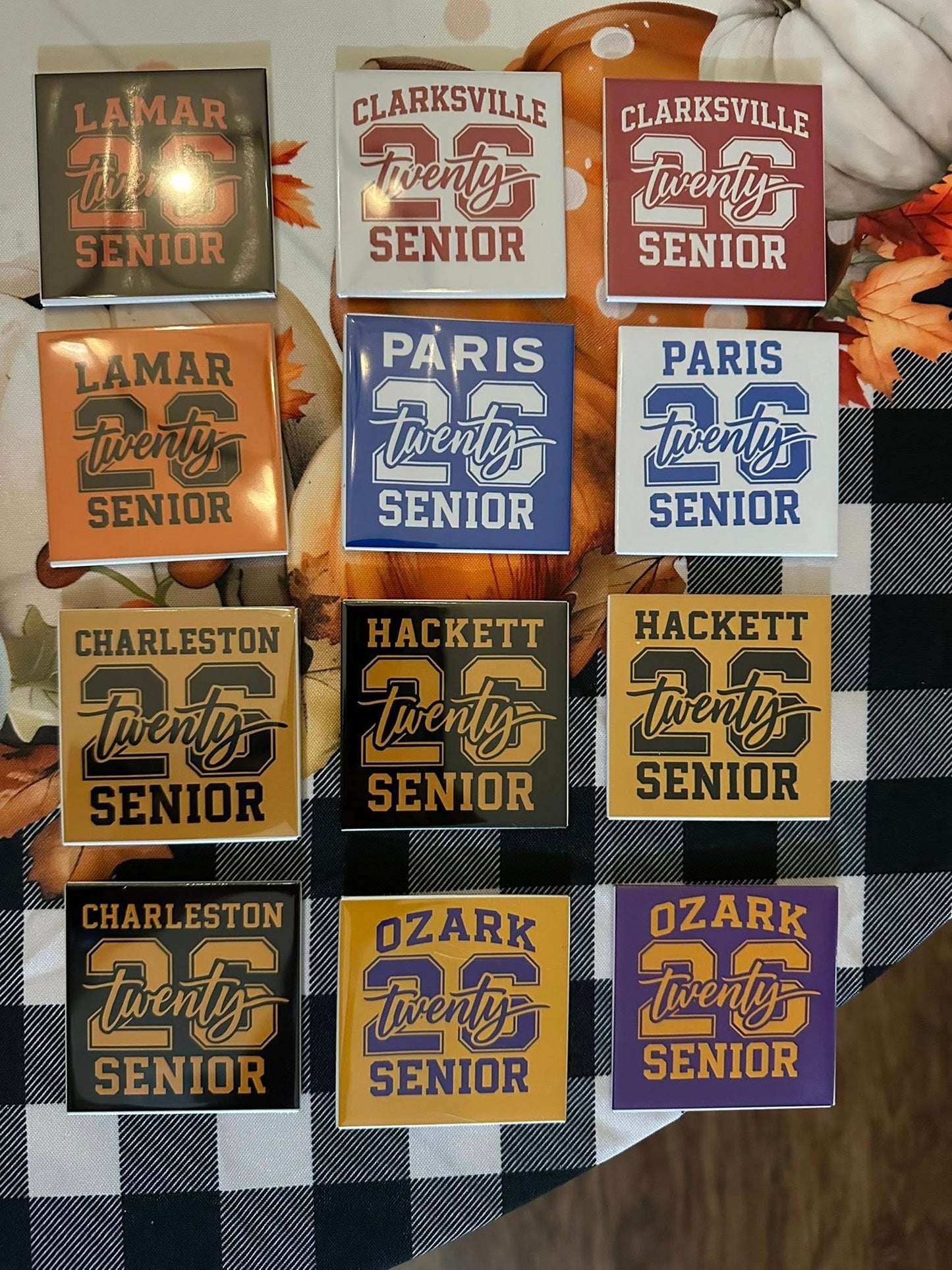 Senior 26' School Spirit Square Magnet