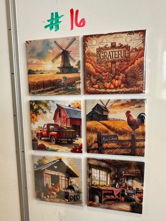 Thanksgiving / Fall Magnets Set #16